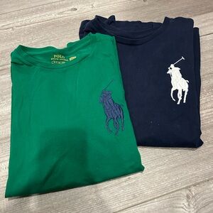 Polo by Ralph Lauren Men’s Tees (S)in Green and Navy